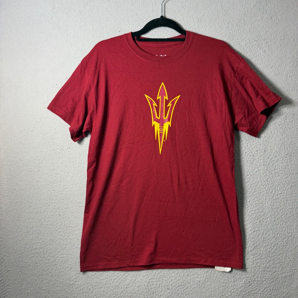 Captivating Arizona State ASU Sun Devils Pitchfork T-Shirt Mens Medium Maroon